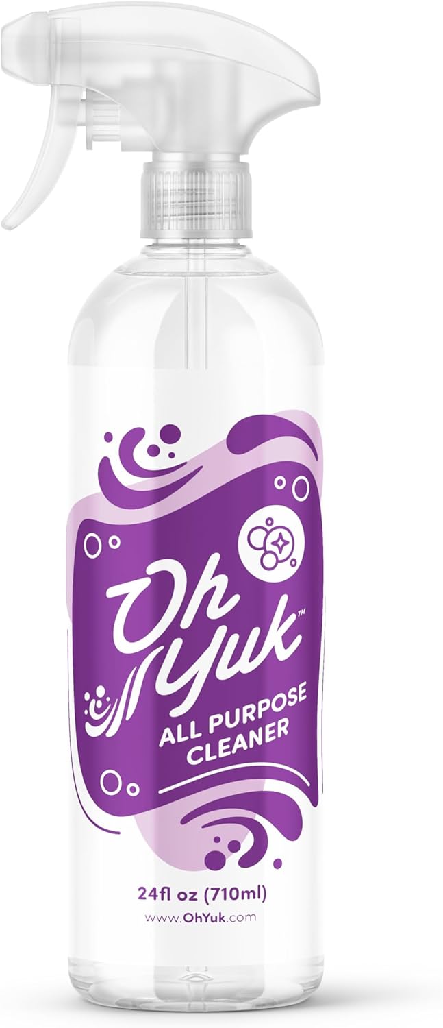 Oh Yuk All Purpose Cleaner â Multi-Purpose Hard Surface Cleaner for Kitchen, Bathroom, Counters, Stainless Steel & More - 100% Biodegradable, Vegan, Cruelty-Free (1, Spray Bottle)