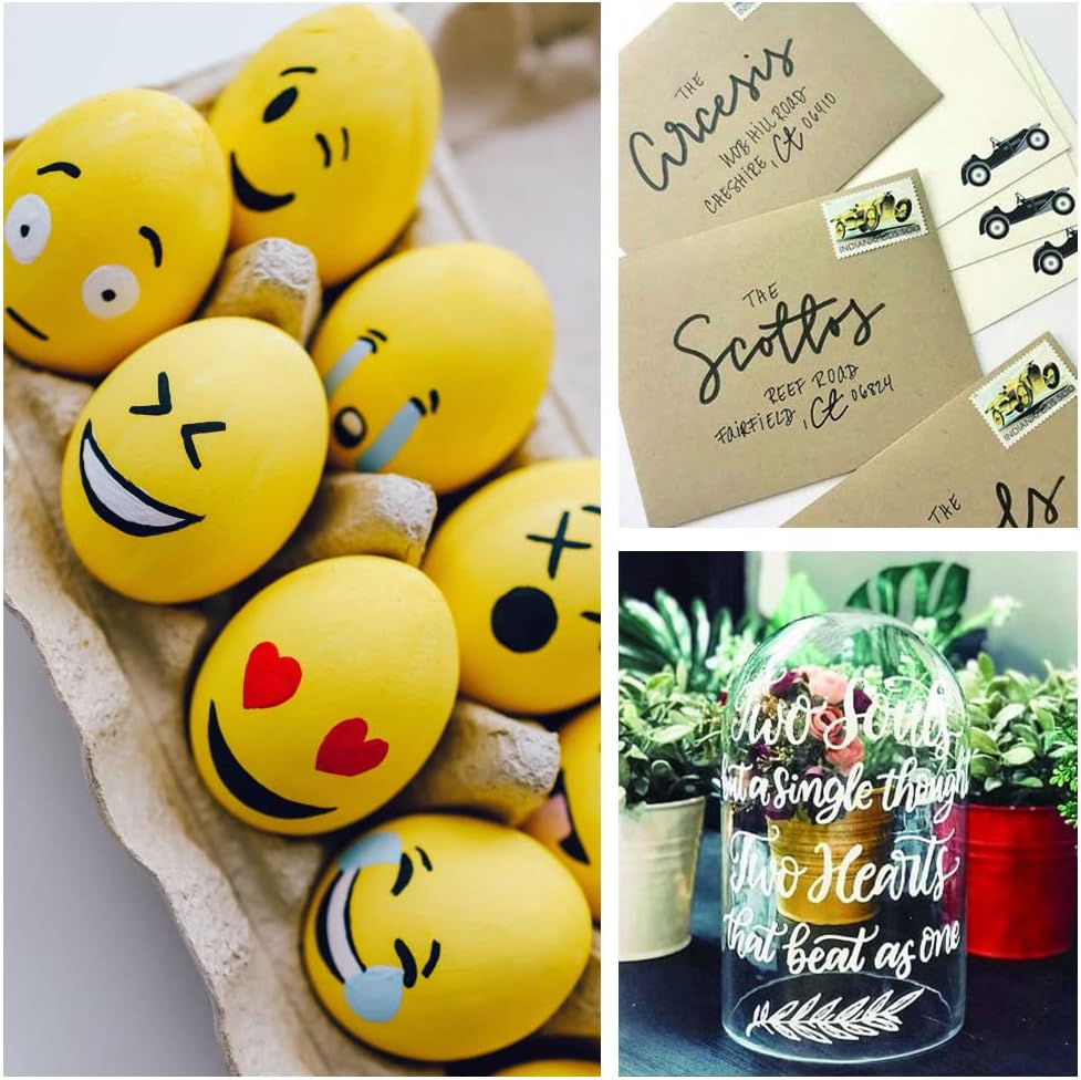 Overseas Permanent Paint Pens Purple Markers - 2 Pack Single color Oil Based Paint Markers, Medium Tip, Quick Drying and Waterproof Marker Pen for Metal, Rock Painting, Wood, Plastic, Canvas, Mugs