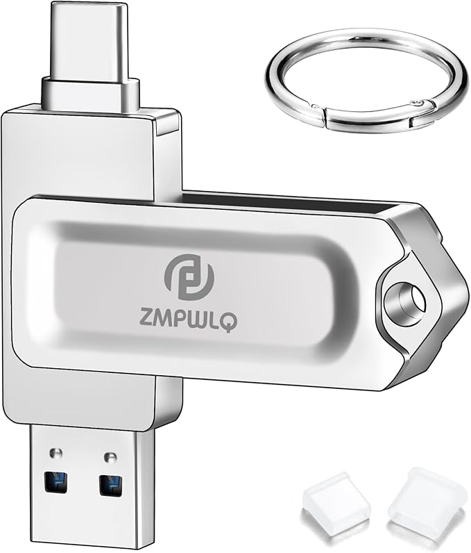Photo Stick 128GB for iPhone 15/16/17, USB-C Flash Drive Phone Backup Storage, Photo & Video Saver for iPhone/iPad/Android/PC, Real Capacity USB Memory Stick for Photos, Contacts & File Transfer