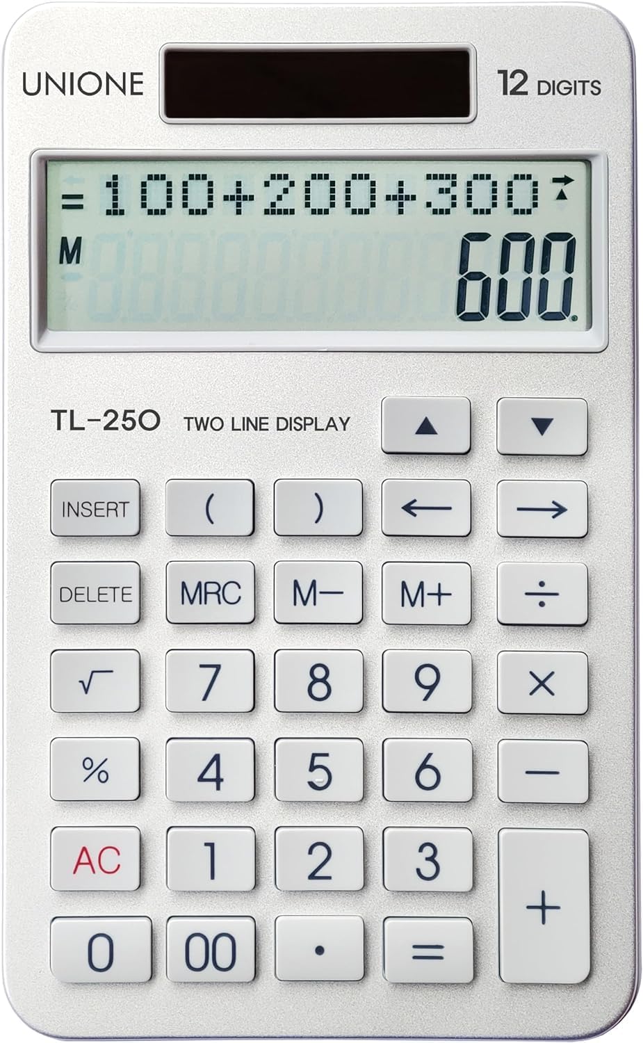 New, Two Line Display, Desktop Calculator. History Function- 30 Memories, Calculator with Large LCD for Home & Office Use, 4.5Ã7 inch (Silver)
