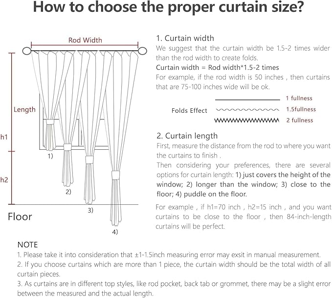 Joydeco Linen Curtains 108 Inch Length 2 Panel Sets,Light Filtering Curtains for Bedroom 52 Inch Wide Living Room Drapes with Back Tabs & Rod Pockets (W52 x L108 Inch, Linen)