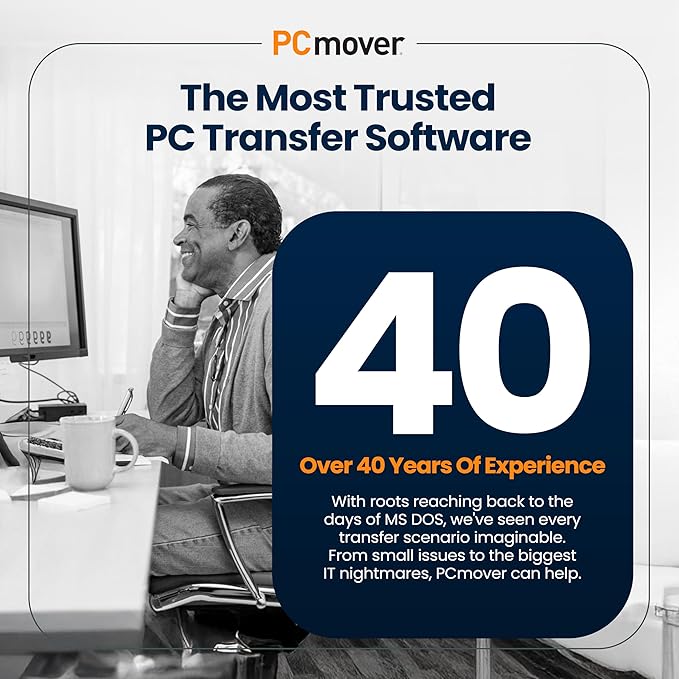 Laplink PCmover Ultimate 11 - Migration of your Applications, Files, and Settings from an Old PC to a New PC - Data Transfer Software - With Optional Super Speed USB 3.0 Transfer Cable - 1 License