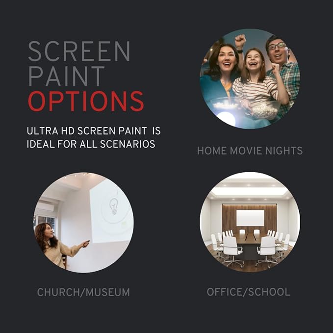 Projector Screen Paint - High Definition, 4K/8K, Ultra White - Quart