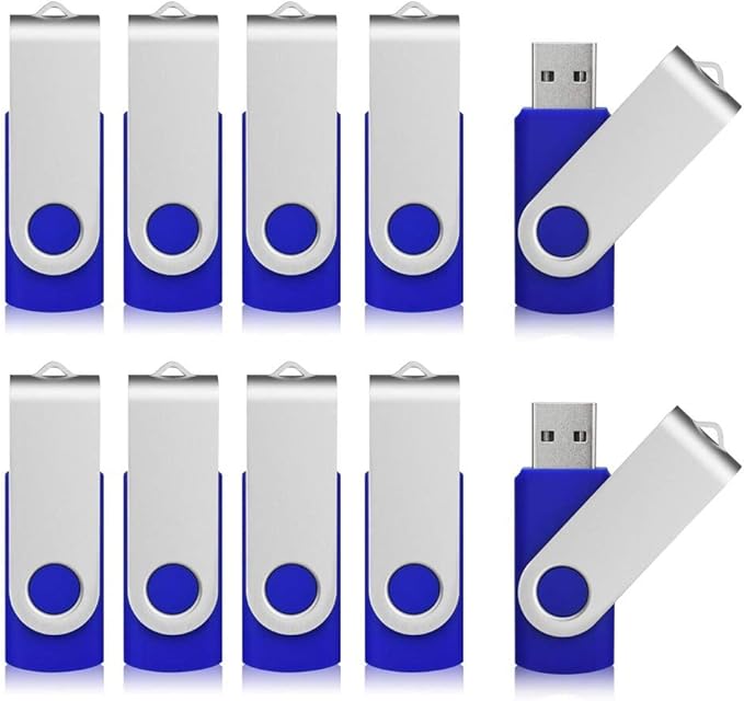Aiibe 32GB Flash Drive 20 Pack 32GB USB Flash Drives Thumb Drive USB 2.0 Memory Stick Jump Drives USB Drive Bulk (32G, Blue)
