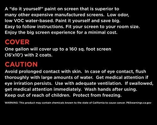 Projector Screen Paint - High Definition, 4K/8K, Ultra White - Gallon