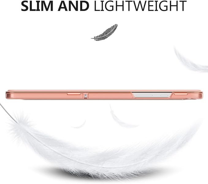 MoKo Case for Galaxy Tab A9+/A9 Plus 11 inch 2023, Slim Stand Protective Smart Cover with Hard PC Translucent Back Shell for Tab A9 Plus Tablet (SM-X210/X216/X218), Auto Wake/Sleep, Rose Gold