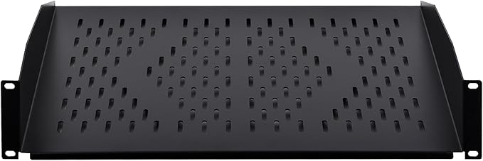 RackPath 2U Cantilever Universal Rack Shelf - 14in Deep – Rackmount Shelf for 19’’ AV/Network Equipment Racks – 55lbs Capacity - 2 Pack