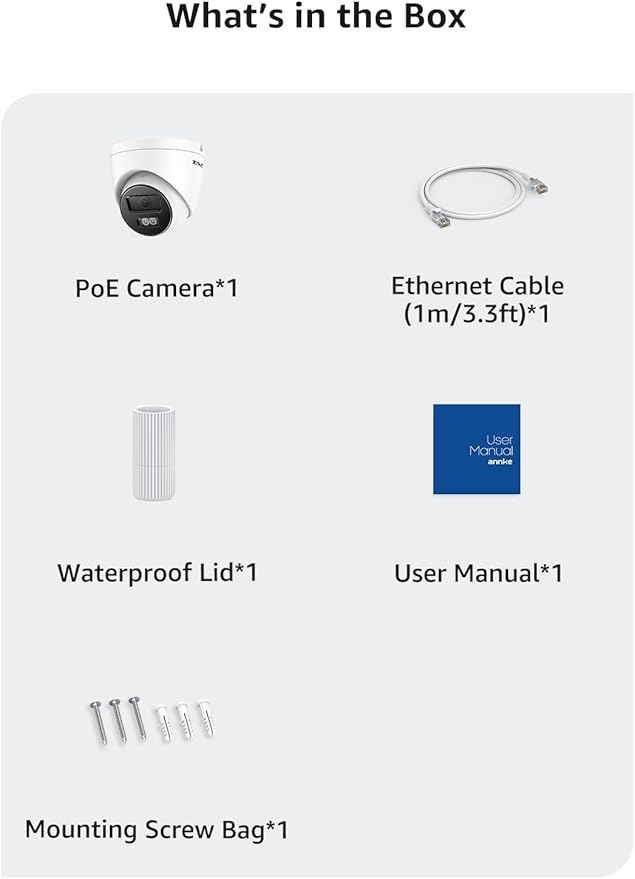 ANNKE C800 4K PoE Security Camera with AI Human/Vehicle Detection, IP Cam with Audio,Wide Angle, Remote Access, Spotlight Night Vision, IP67 Waterproof, H.265+, Support up to 512GB TF Card