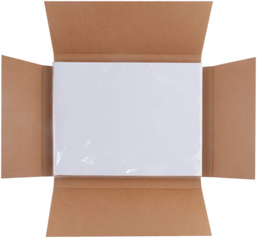 L LIKED 8.5" x 11" Printable White Sticker Paper Full Sheet Label, Matte, for Laser & Inkjet Printers (100 Sheets)