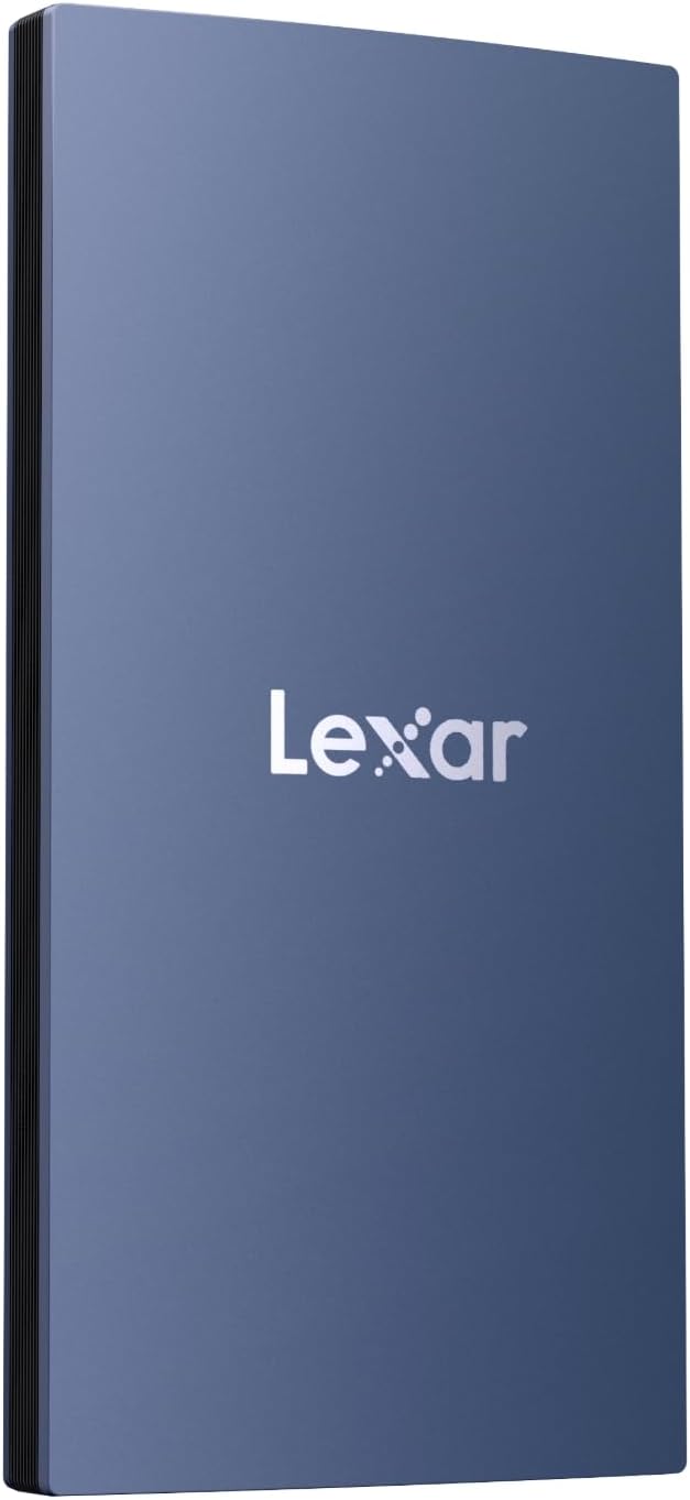 Lexar ES3 1TB External SSD, USB 3.2 Gen2 Portable SSD, PSSD Up to 1050MB/s Read, 1000MB/s Write, External Solid State Drive Compatible with iPhone 16/15 Series/Mac/PS5/XBOX/Laptop/PC, Blue