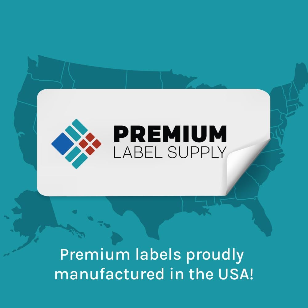 Premium Label Supply Bright Neon Color Fluorescent Sticker Labels - 1" Round Labels - (Fluorescent Orange, 63,000 Labels)
