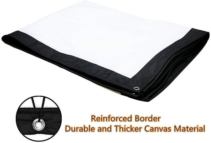 200 Inch Portable Projector Screen Outdoor, YF2009SZ 16:9 Foldable HD Large Thick Canvas Movie Screen for Home Theater Office Presentation Outside Camping Party