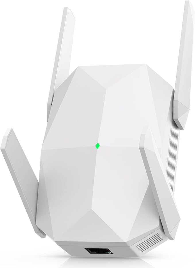 2025 AX3000 WiFi 6 Range Extender, WiFi Extender Signal Booster with Gigabit Ethernet Port, Dual Band (2.4G&5.8G) WiFi Repeater Cover to 13888sp.ft, Faster Speed and Wider Cover, Quick Setup (White)