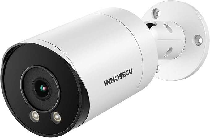 8MP AI IP PoE Camera, Bullet Security Surveillance Camera Outdoor IP67, Face Detection, Human &Vehicle Detection, 2.8mm Lens Wide Angle 110 °, Built-in Mic, Night Vision 100ft, INB8BR49E