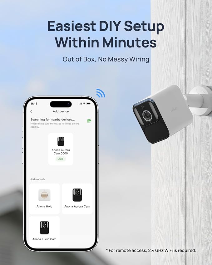 Anona Lucio 2.5K Security Camera Outdoor Battery Wireless with Solar Powered, Color Night Vision & 138° FOV, Multi-Object Detection, No Hub Needed, Two-Way Audio, IP67, 2 Pack