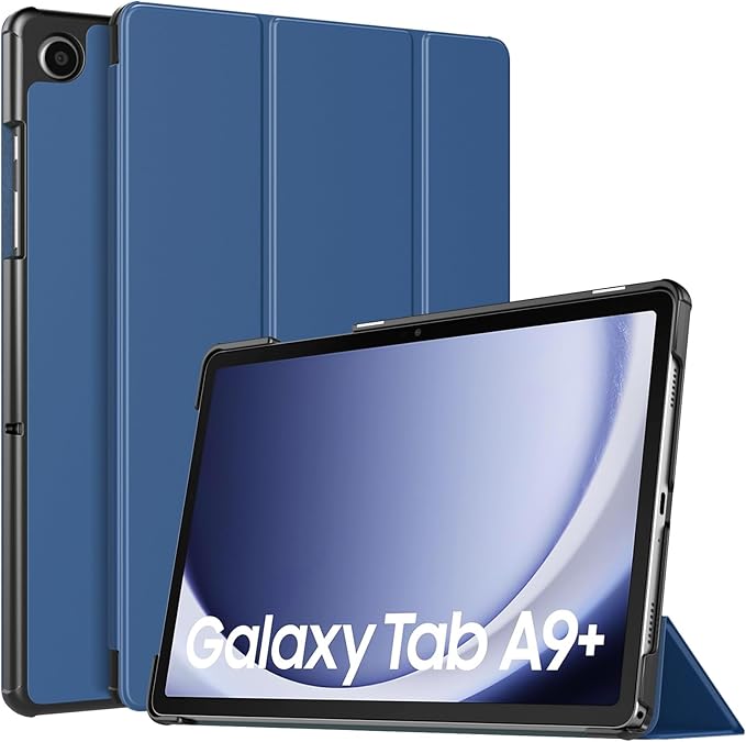 TiMOVO Case for Samsung Galaxy Tab A9+/A9 Plus 11 Inch 2023, Slim Lightweight Stand Hard Back Shell Protective Cover for Galaxy Tab A9+ Tablet SM-X210/X216/X218, Auto Wake/Sleep, Navy Blue