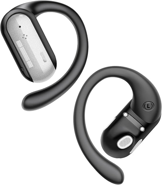 AI Translation Earbuds Real Time 164 Languages Translator Ear Buds Audifonos Traductores Inglés Español 4-in-1 Wireless Headphones Bluetooth Earphones for Travel Business Meeting Learning Black
