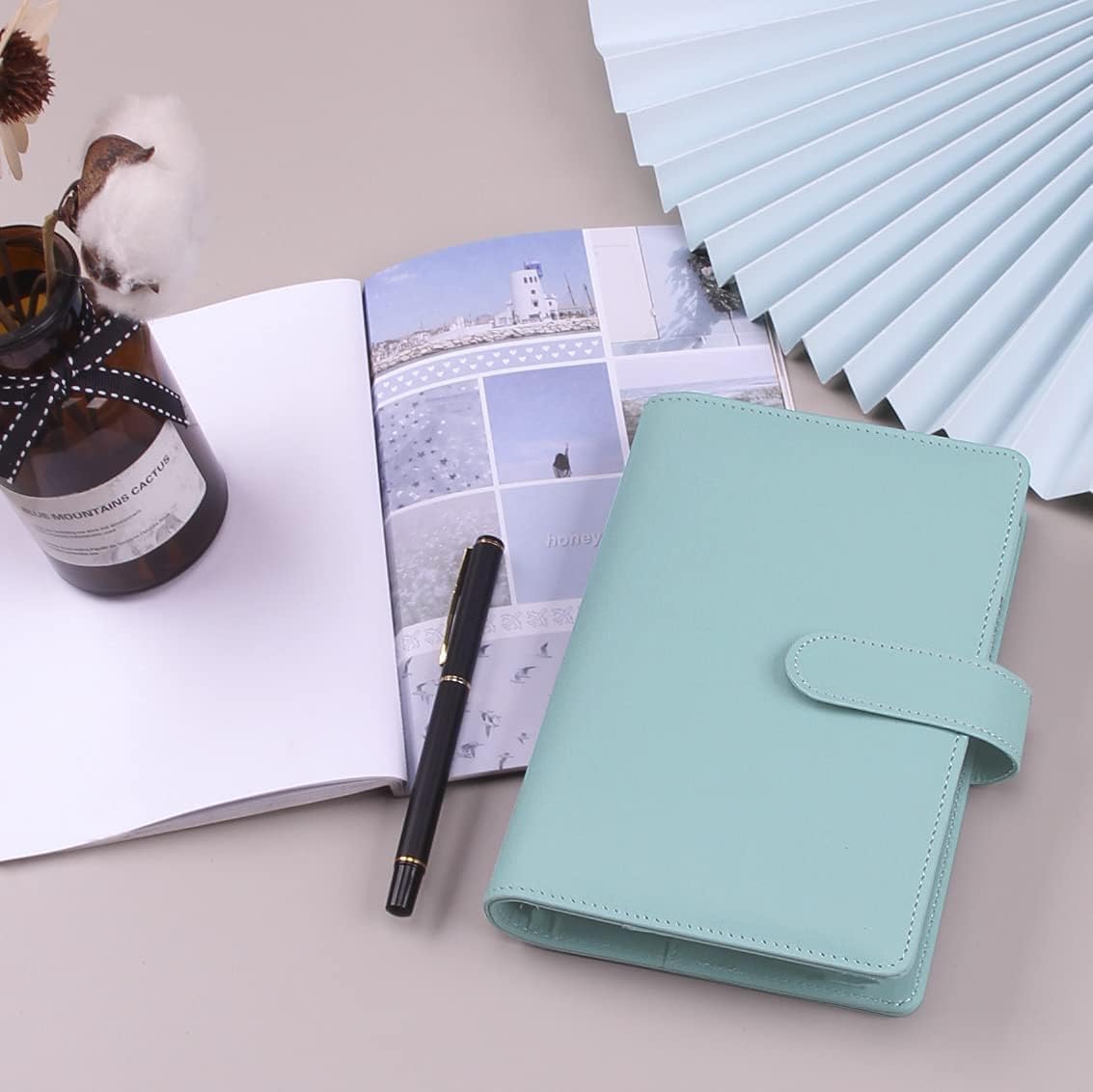 Money Saving Binder, Savings Challenges Book with for Cash Envelopes, 12pcs Zipper Envelopes A6 Budget Binder, Budget Planner for Managing Budgets and Saving Money -(Blue-7.4IN)