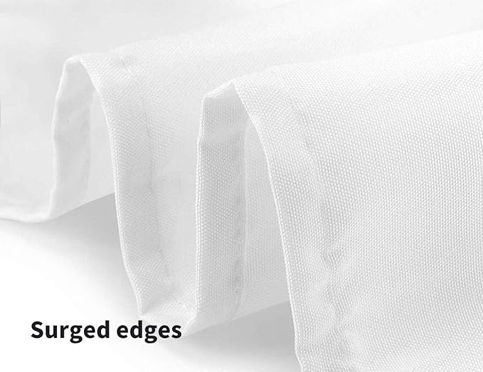 Surmente Square Tablecloth for Square or Round Tables 100% Polyester 70x70 Inch Table Cloth for Weddings, Banquets, or Restaurants (White)