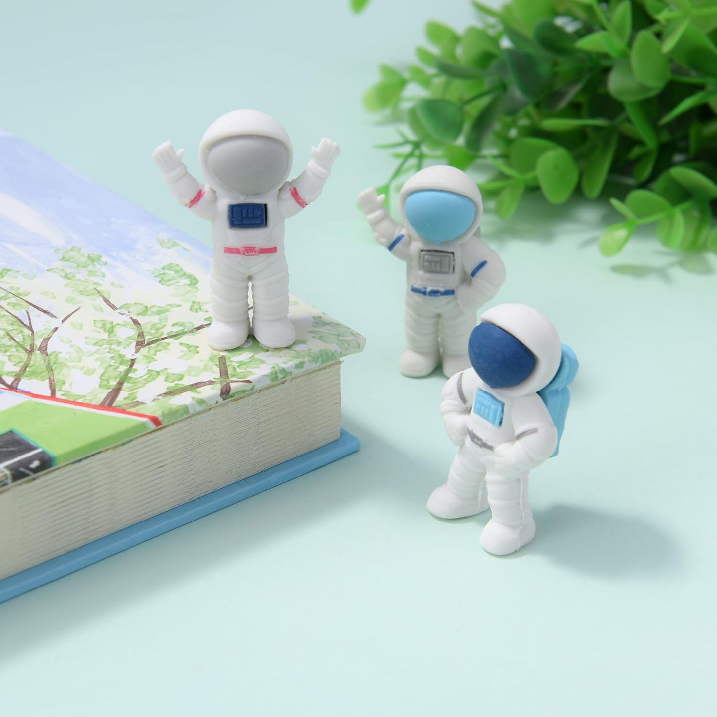 12 Pack 3D Astronaut Erasers for Kids, Boys and Girls - Fun Take Apart School Supplies, Prize Gifts, Party Favors