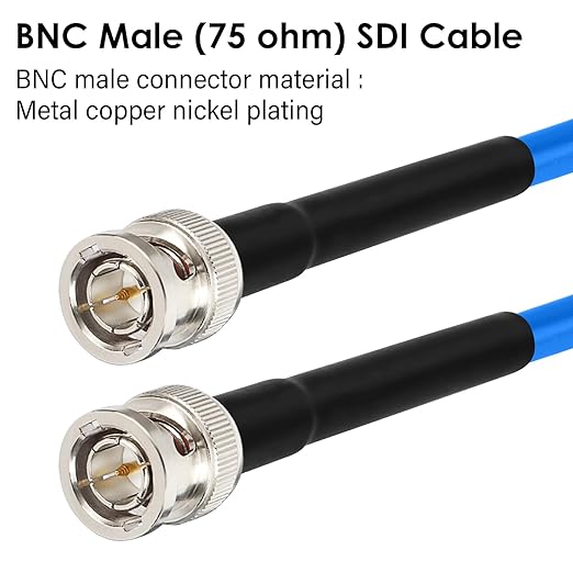 XRDS -RF 20FT SDI Cable, 3G/6G-SDI Cable BNC Digital Video Cables 75 Ohm RG59 BNC Male Cables for 3G/6G HD SDI Monitor Video Recorder Converter Splitter Security Camera