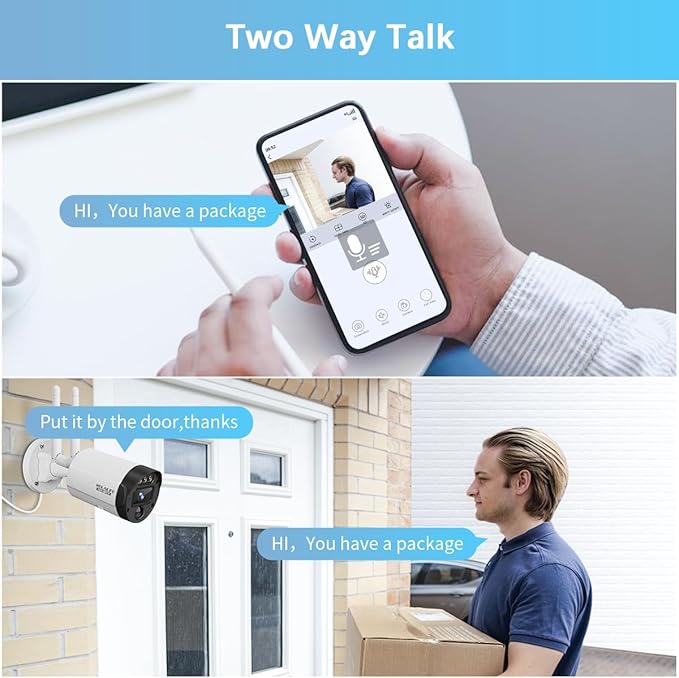【All-in-One Security System】 Outdoor Wireless Security Camera System, Home Video Surveillance & Security Cameras Systems, WiFi Video Surveillance