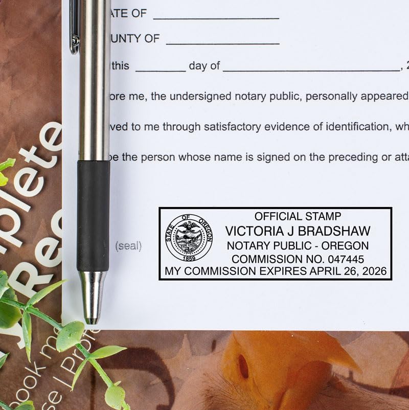 North Dakota Rectangular Notary Stamp | Official State Notary Stamp | Official Seals | Meets State Specifications (North Dakota, Rectangular Stamp)