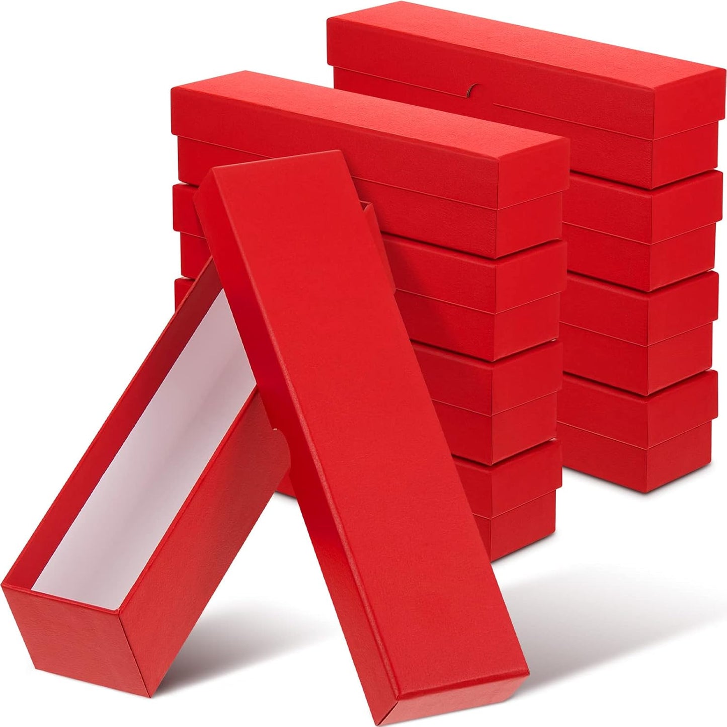 Teling 8 Pcs Coin Storage Box 2x2inch Flip Holders Collectors Coin Supplies Holders for Cents Collection Cardboard (Red)