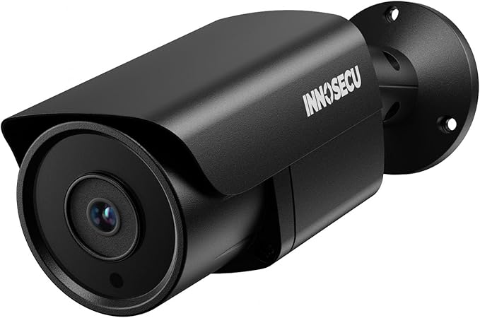 4MP Bullet PoE Camera, Outdoor IP67 Rated IP Security Camera, Night Vision up to 100ft, 2.8mm Lens Wide Angle 110°, Built-in Mic, Motion Alarm, Human/Vehicle Detection, INB4FR37E-B (Black)