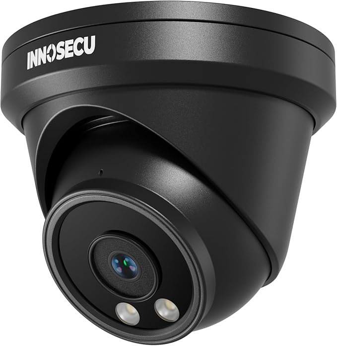 8MP Dome AI PoE Camera, IP Security Surveillance Camera Outdoor Indoor, Waterproof IP67, Built-in Mic, 2.8mm Wide Angle 110°, Face Detection, Human/Vehicle Detection, IND8BR97A-B (Black)