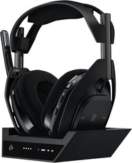 Logitech G Astro A50 X Multi-Platform Wireless Gaming Headset + Base Station for PS5/Xbox/PC: PLAYSYNC Video & Audio Switcher, HDMI 2.1 4K 120Hz VRR, <24bit/48kHz, 24hr Battery, 2.4GHz & BT - Black