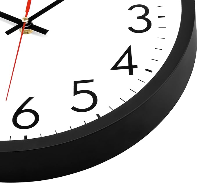 Lumuasky 8 Pack Wall Clock Bulk12 Inch Silent Non-Ticking Round Analog Classic Battery Operated Clocks Quartz Analog Round Wall Clocks for Office Kitchen Home Bedroom Decorative