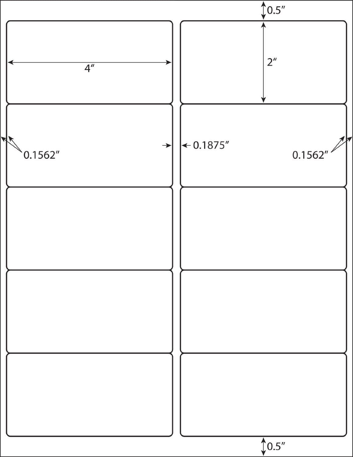 10 Up - Shipping Address Labels - 2" x 4" - 2000 Labels