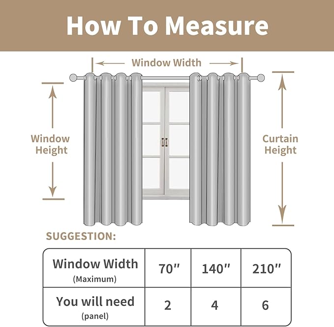 LAMIT Beige Linen Curtains 63 inch Length 2 Panels for Living Room, Bronze Grommet Soft Semi Sheer Light Filtering Window Treatments Neutral Drapes for Bedroom, 52 x 63 Inch, Beige