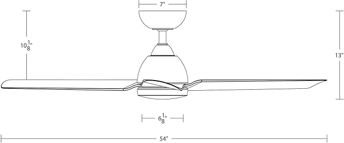 WAC Lighting F-001L-OB Mocha 54" Outdoor Ceiling Fan with LED Lights & Remote, Oil Rubbed Bronze