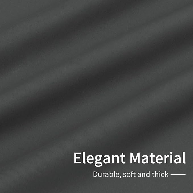 Easy-Going Blackout Door Curtains for Bedroom, Solid Thermal Insulated Grommet and Noise Reduction Window Drapes, Room Darkening Curtains for Living Room, 1 Panel (100x96 in, Gray)