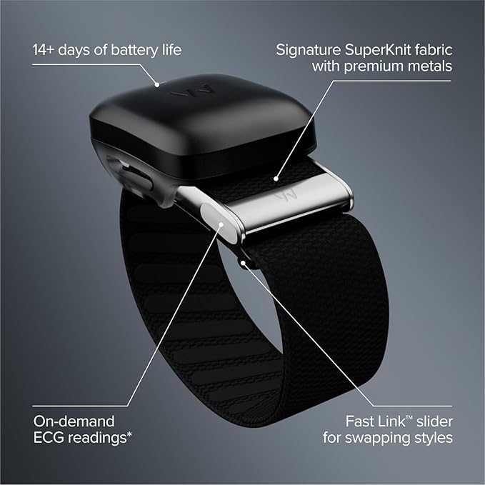 WHOOP 5.0/MG Activity Tracker - 12 Month Membership - Health and Fitness Wearable – 24/7 Activity and Sleep Tracker, Personalized Coaching, Menstrual Cycle Insights – 14+ Days Battery Life
