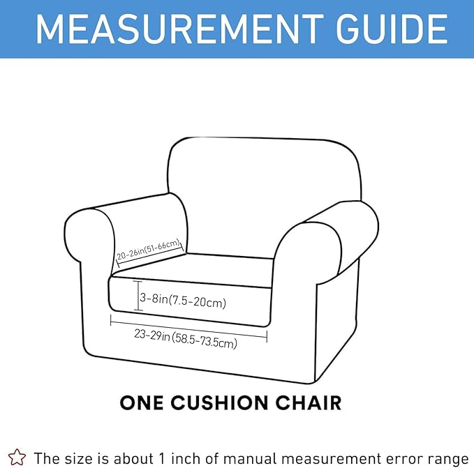 hyha Waterproof Couch Cushion Covers, Stretch Sofa Couch Seat Slipcover for Dog Washable, Non-Slip Waterproof Outdoor Cushion Covers for Patio Furniture Replacement (1 Piece for Small, Black)
