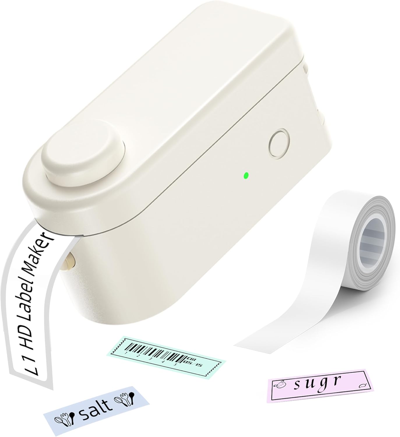 Makeid L1 HD Label Maker Machine with Tape - Portable & Rechargeable Label Makers Compatible with 9 12 16mm Waterproof Tape - Mini Bluetooth Labeler for Organizing Office Home School - 300DPI