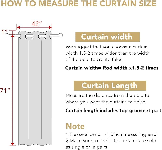 H.VERSAILTEX Blackout Curtains for Bedroom Thermal Insulated Room Darkening Living Room Curtains 72 Inch Long Grommet Privacy Protection Window Curtain Panels/Drapes for Nursery,2 Panels,Light Sage