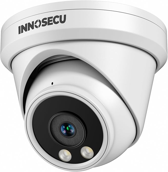 UltraHD 12MP PoE Camera Outdoor, Wired IP Dome Surveillance Security Camera, Built-in Mic/Audio, Fixed Lens 2.8mm Wide Angle 110°, Waterproof IP67, Human&Vehicle Detection, IND12LR97A