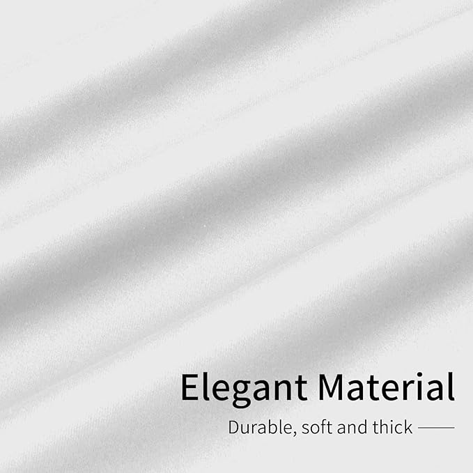 Easy-Going Blackout Curtains for Bedroom, Solid Thermal Insulated Grommet and Noise Reduction Window Drapes, Room Darkening Curtains for Living Room, 2 Panels (34x84 in, White)