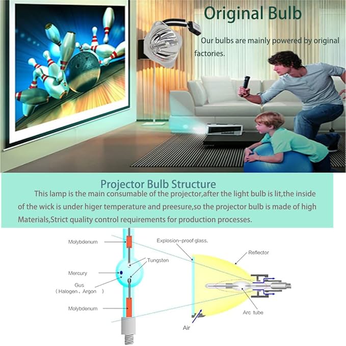 Genuine Original DT01181 Replacement Projector Lamp/Bulb with Housing for Hitachi DT01181 DT01251 DT01381 Projector-(OEM Bulb Inside)