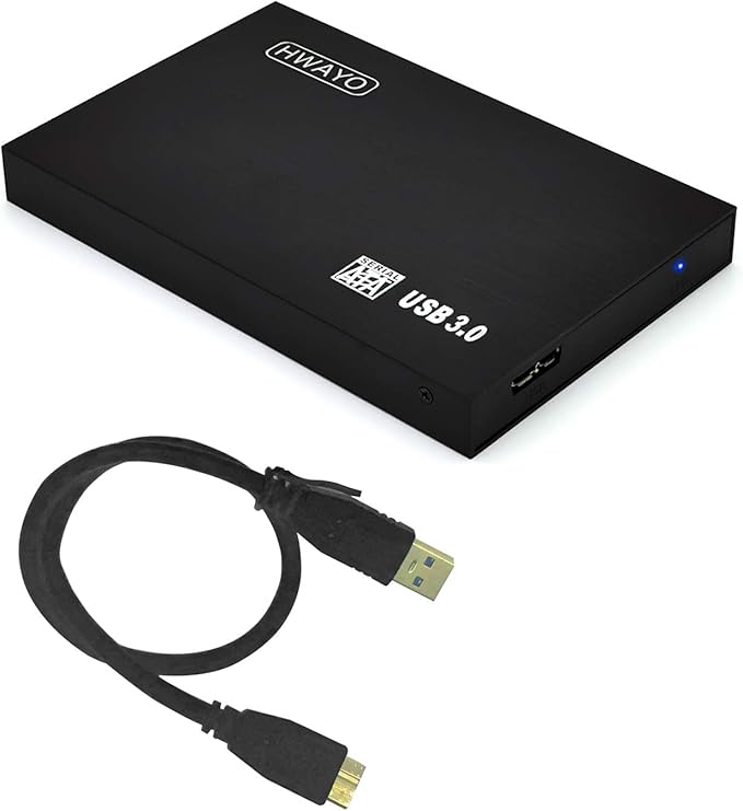 2.5'' 750GB Ultra Slim Portable External Hard Drive USB3.0 HDD Storage for PC/Desktop/Laptop/MacBook/Chromebook/Xbox One (Black)