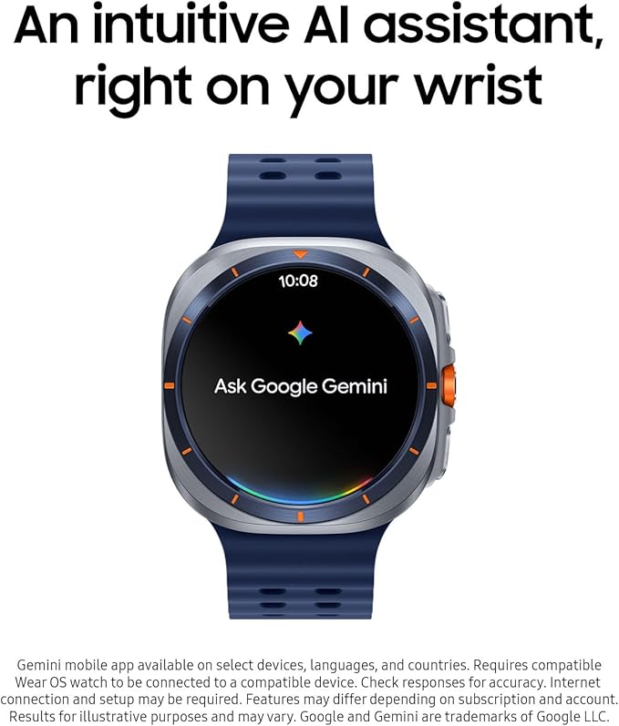 Samsung Galaxy Watch Ultra (2025) 47mm LTE Smartwatch, Titanium Casing, Advanced Sleep Coaching, Running Coach, Energy Score, Heart Rate Tracking, GPS, Titanium Blue [US Version, 2 Yr Warranty]