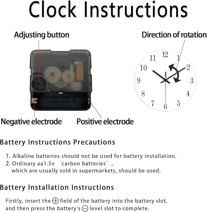 XNM Black Chemical Clock for Classroom Glass Analog Small Science Wall Clocks Battery Operated 12 Inch Round Silent Wall Clock Modern