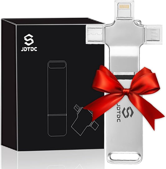 Multiport-Photo-Stick-Backup-Flash-Drive 512GB Fully Automatic Backup for iPhone iPad Android PC Mac - Smart Detection & Organization - Secure Photo Backup & Transfer Device Memory-Stick-Thumb-Drive