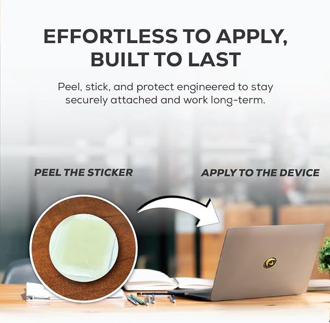 Pack of 6 EMF Stickers for Cell Phone- 5G Ready Harmonizer Stickers Proudly Made in USA for Cell Phones, Laptops or Tablets- EMF mega Shield for All Electronic Devices (Gold-Black)