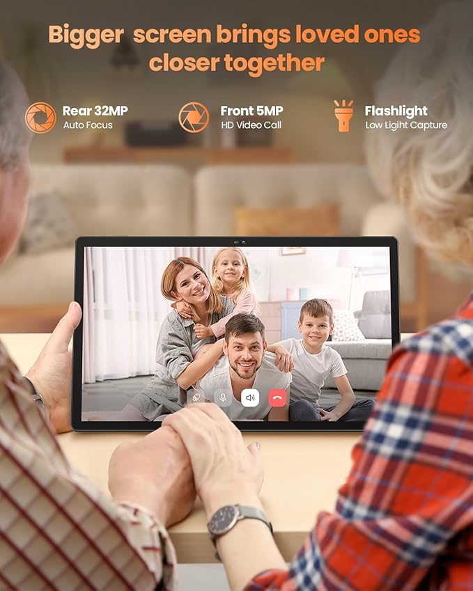 15.6 Inch Pro Tablet Android 14 Large Tablets 2025 Helio G99 Octa-Core 12GB+256GB, 1TB Expandable, 12000mAh 30W Fast Charge (inch,15.6, Black, 128, GB)