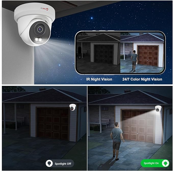 Anpviz 12MP 16CH NVR PoE Security Camera System with AI Human Vehicle Detection, 16x 6MP Wired IP Turret Cameras Outdoor, Built in Mic, 16CH 12MP PoE NVR with 4TB HDD, CCTV for Business Home, NDAA